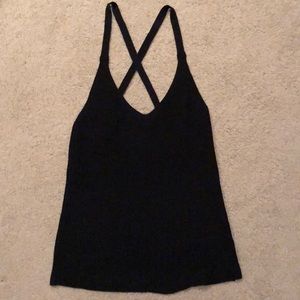 Women’s black knitted tank top